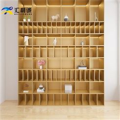大型不锈钢组合书柜 卧室书房金色展示柜设计定制
