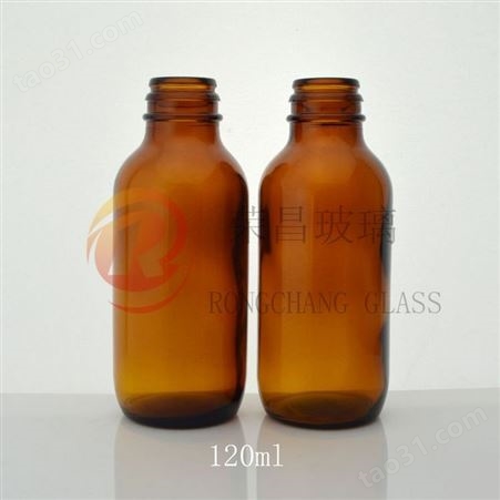 荣昌生产120ML玻璃口服液瓶 定制酵素瓶 避光饮料瓶加工