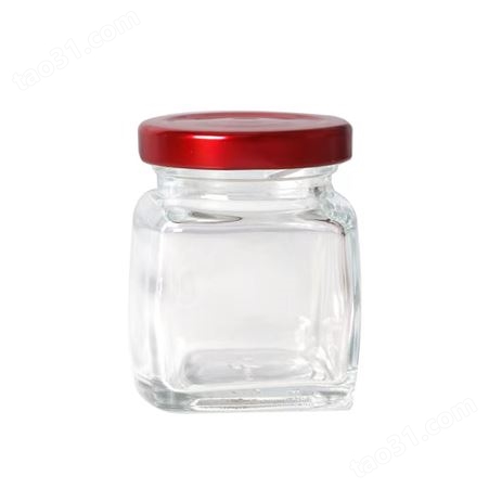 亚特生产晶白料玻璃瓶 晶白料方瓶 蜂蜜瓶 晶白料蜂蜜瓶