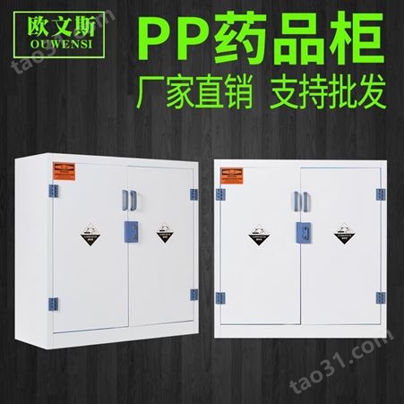 pp柜试剂柜 强酸聚丙烯强碱 双门可调层板耐腐蚀收纳柜