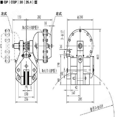 qp12.7-a气动制动器厂家QP30-D气动盘式制动器摩擦片