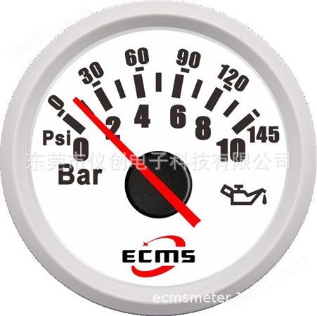 仪创 ECMS 801-00022 指针机油压力表0-10bar