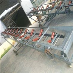 粮食装车皮带机 12米长电动升降传送带 水果装车输送机