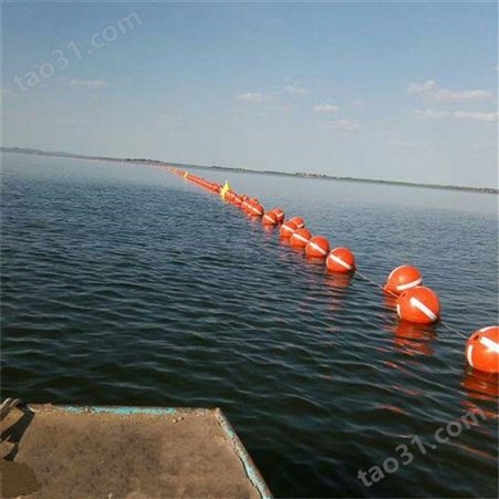 天蔚PE喷字警示浮球 聚乙烯材质景区水面拦截30公分警示浮子