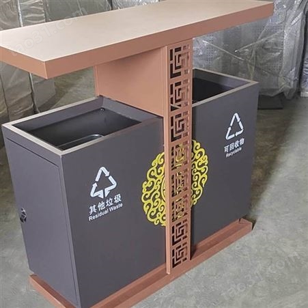 户外两分类垃圾箱 生产加工 环保果皮垃圾箱 双分类不锈钢垃圾箱 仿古分类垃圾桶