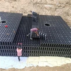 济南蓄水模块厂家 东吴高承压雨水收集池PP模块搭建 海绵城市建设总包