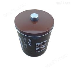 圆形咖啡铁罐 带马口铁球头礼品铁罐 咖啡设计主题现有设计马口铁包装罐