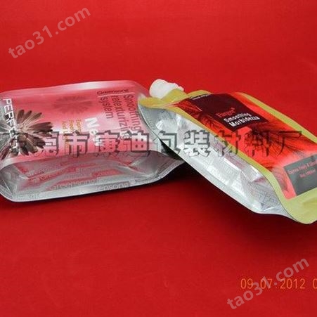 厂家专业定做四边封果冻饮料吸嘴袋 纯铝液体包装袋