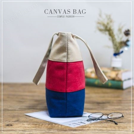 厂家定制创意帆布袋 彩色手提购物袋定做 时尚环保购物手提帆布包