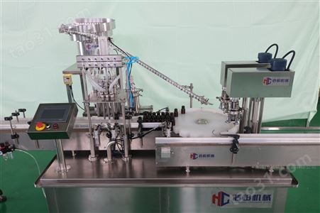 浩超机械有限公司糖浆口服液灌装旋轧盖机