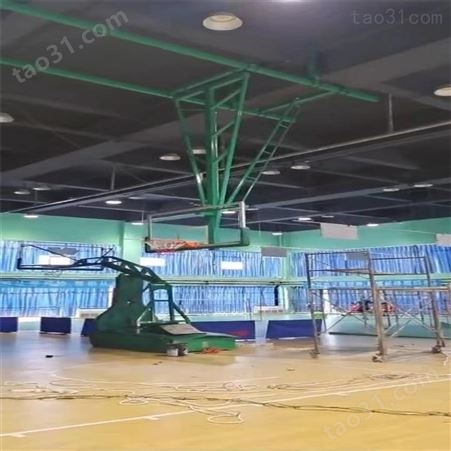 供应电动液压篮球架标准 比赛用室内升降折叠手动篮球架设备