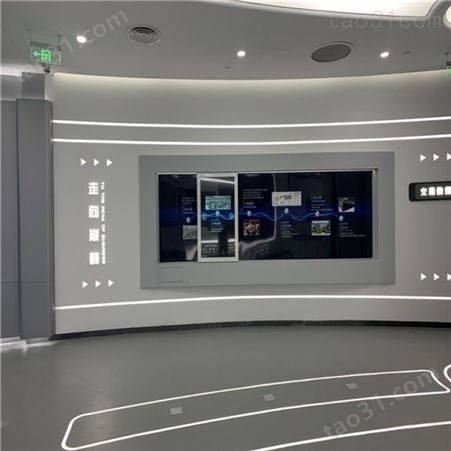 厂家定制安装 互动滑轨屏 滑轨电视 展厅博物馆滑轨屏