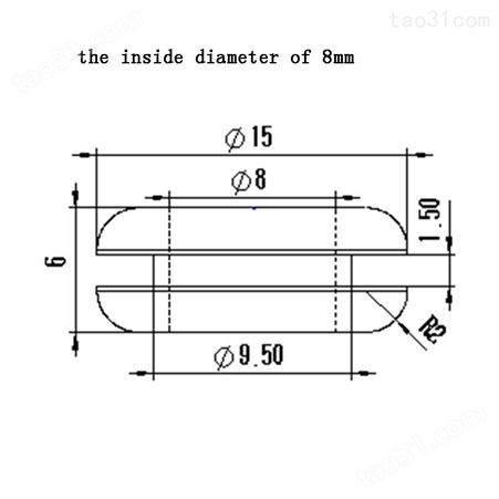 供应硅胶护线圈 金属板护环 内径8.0双面硅胶护线套车轮护线圈