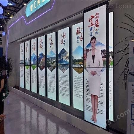 电动滑轨屏 触控智能互动滑轨屏 展厅屏幕
