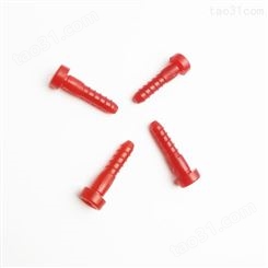 龙三厂家制造供应M3*10红色塑胶固定螺丝 紧定螺钉现货